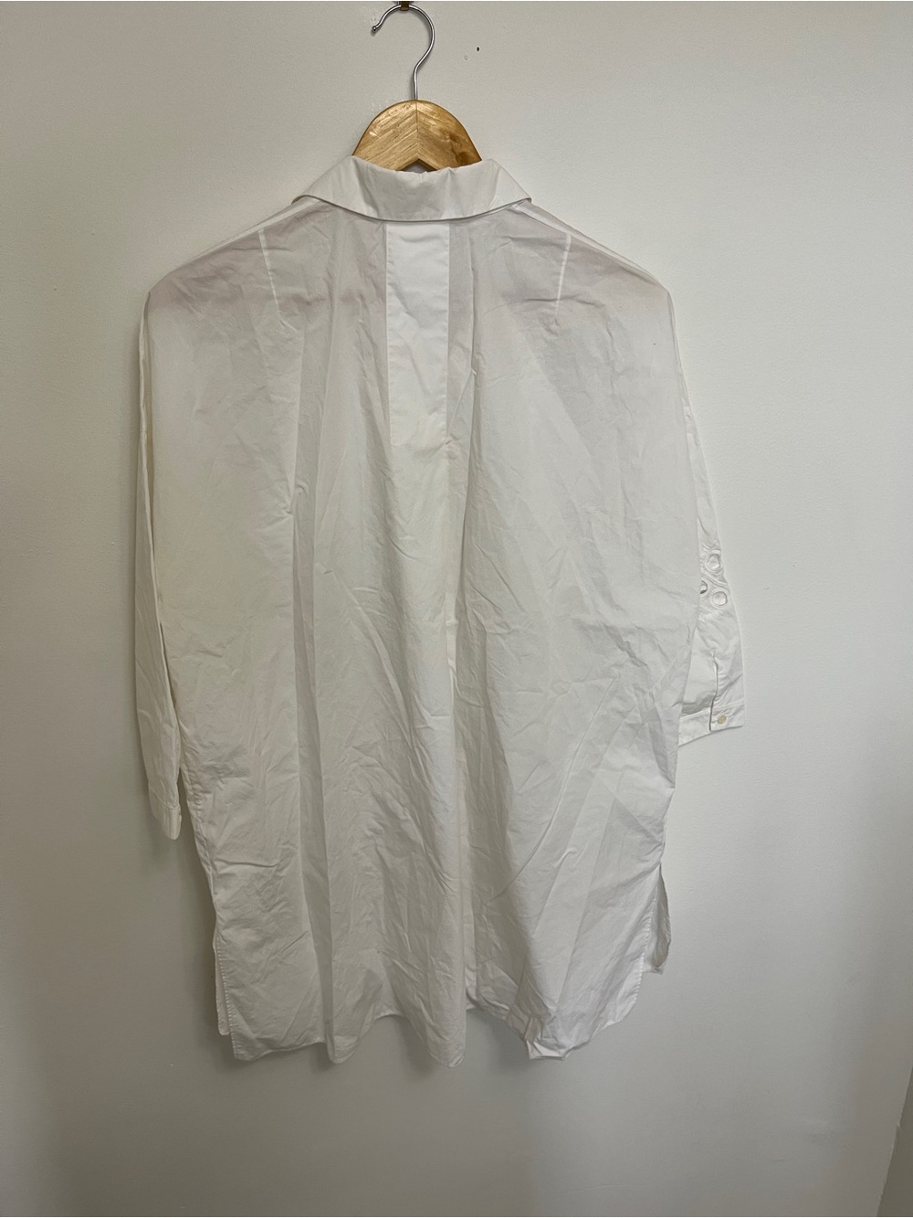 Akris Punto White Eyelet Shirt Dress Size 12 - Picture 8 of 8
